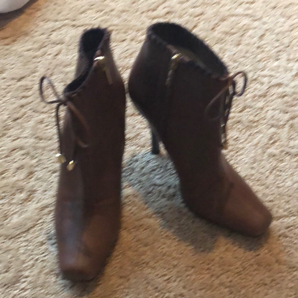 JIMMY CHOO BOOTIES NAPPA CALF TABACCO